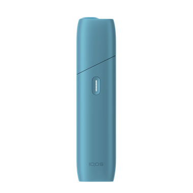 IQOS ORIGINALS ONE all-in-one heated tobacco device in turquoise color.	 	 	 	 	 	 	 	 	