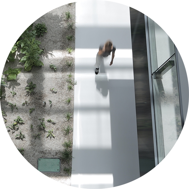 Person walking on a path
